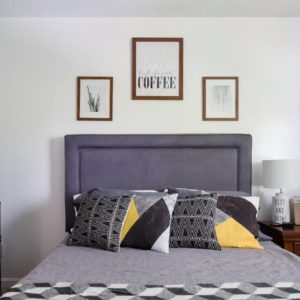 Airbnb Private Bedroom with Luxury Bed and Art Frames