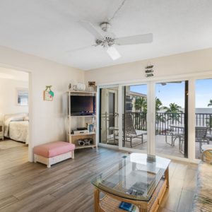 Fort-Myers-Beach-Florida-Airbnb-Option-3-Living-Room with Ceiling to Floor Windows