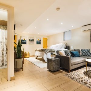 Astoria–NY- Airbnb-Option-3-Living Room bed bathroom