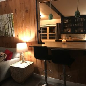 White Mountains–NH- Airbnb-Option-5-Living Room and Kitchen view
