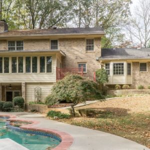 airbnb atlanta mansion with pool-Option 6-Pool and mansion facade