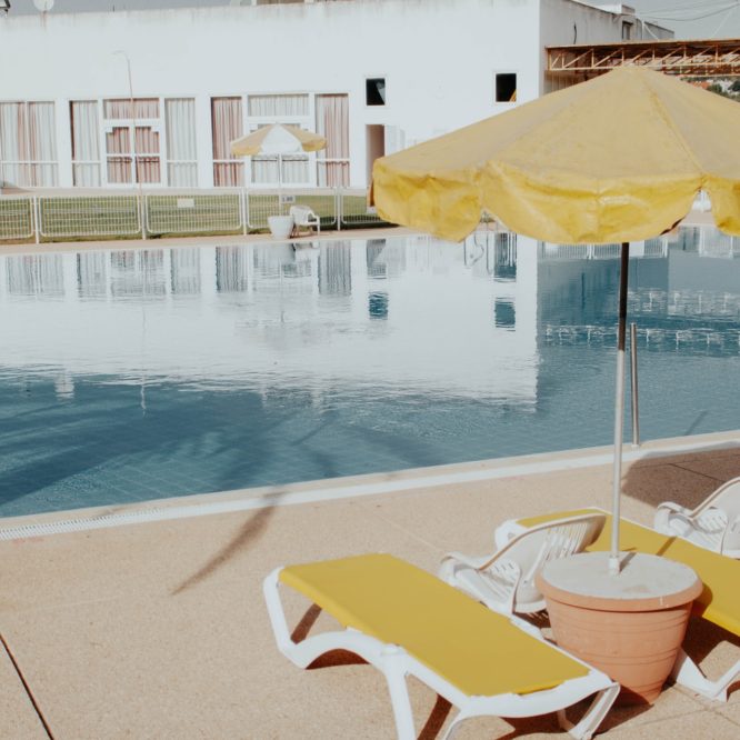 airbnb dallas with pool yellow umbrellas