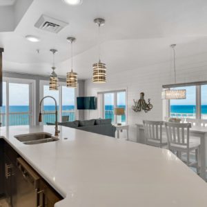VRBO panama city beach calypso-option 5-Living area and kitchen