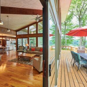 Airbnb-Pennsylvania-Lake-House-Option-2-Living-Room-lake-view